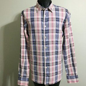 Poggianti Italian Cotton Button Shirt Mens XL Dressy Casual